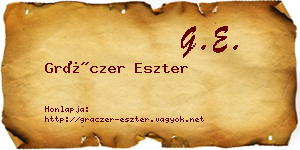 Gráczer Eszter névjegykártya